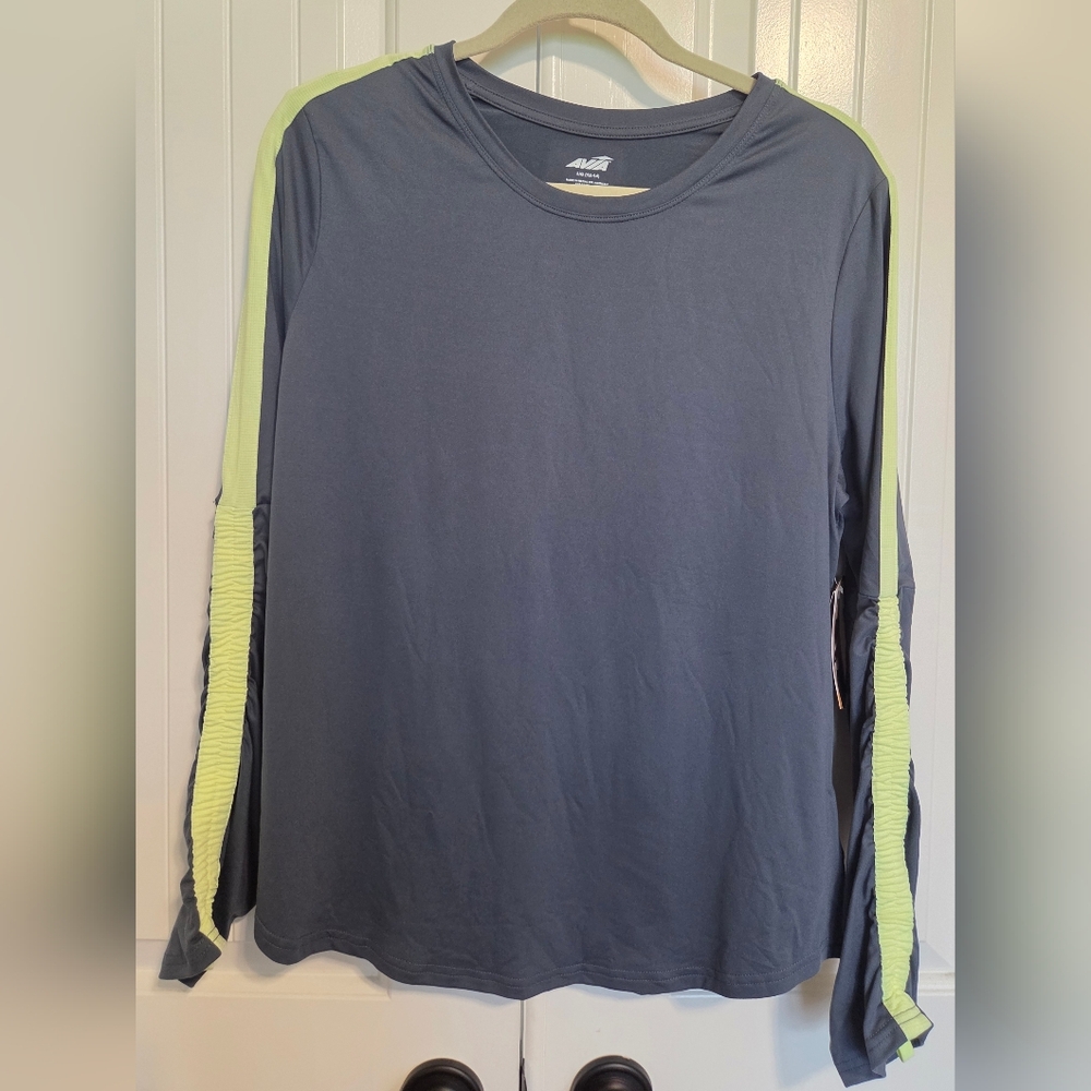 Avia Charcoal and Lime Long Sleeve Tunic